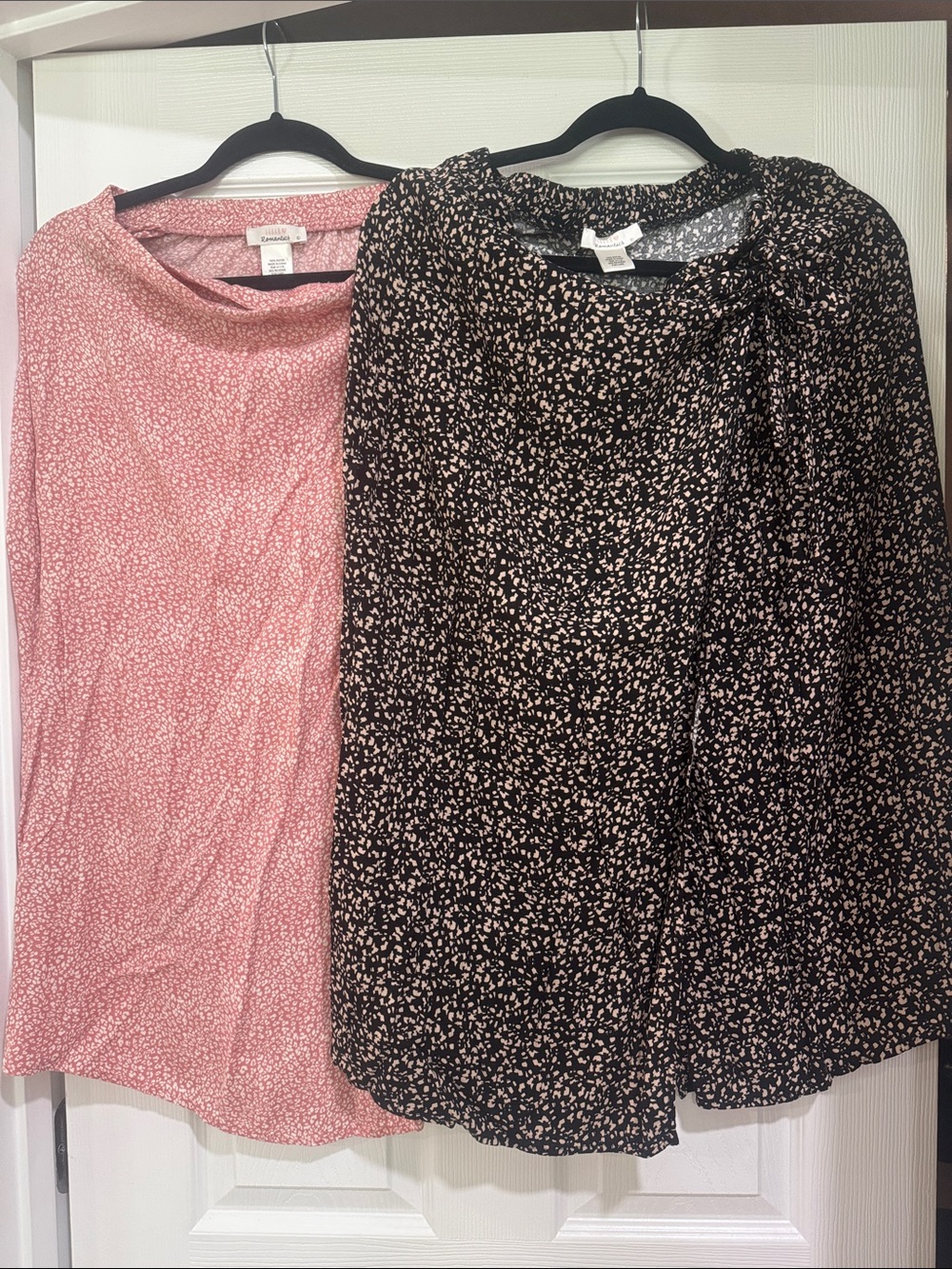Urban Romantics Pink and Black cheetah wrap skirt Duo